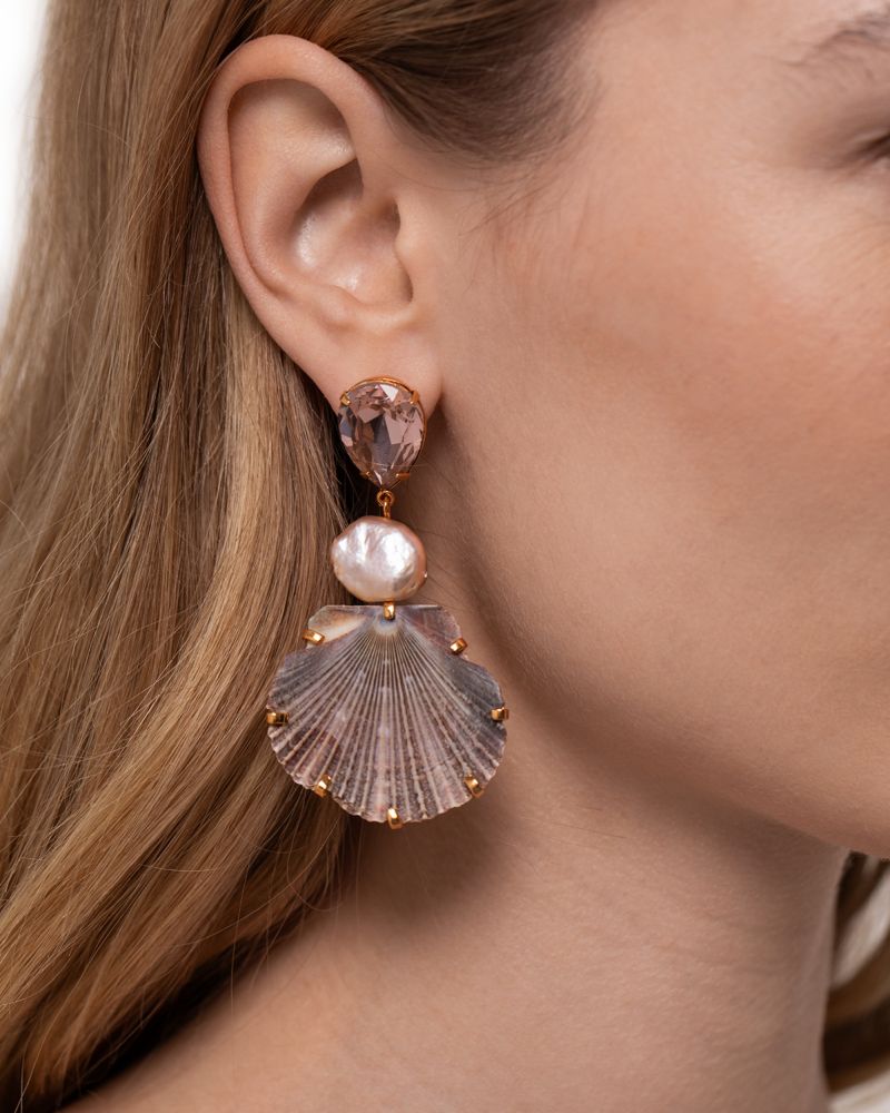Jennifer Behr Moray Shell Statement Earrings