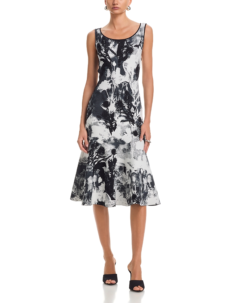 McQueen Floral Jacquard Midi Dress