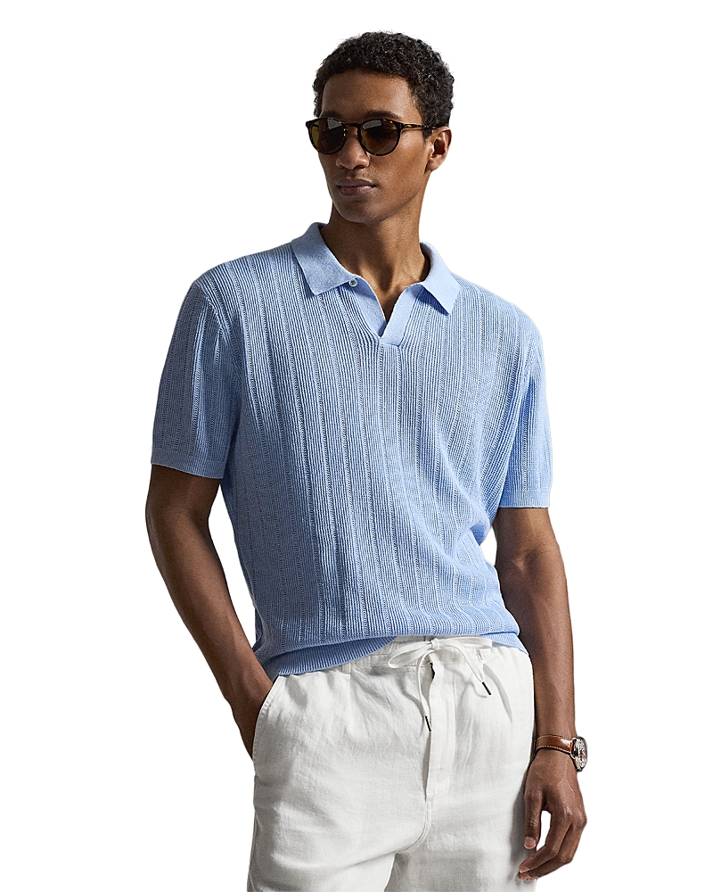 Polo Ralph Lauren Linen Johnny Collar Sweater Polo Shirt