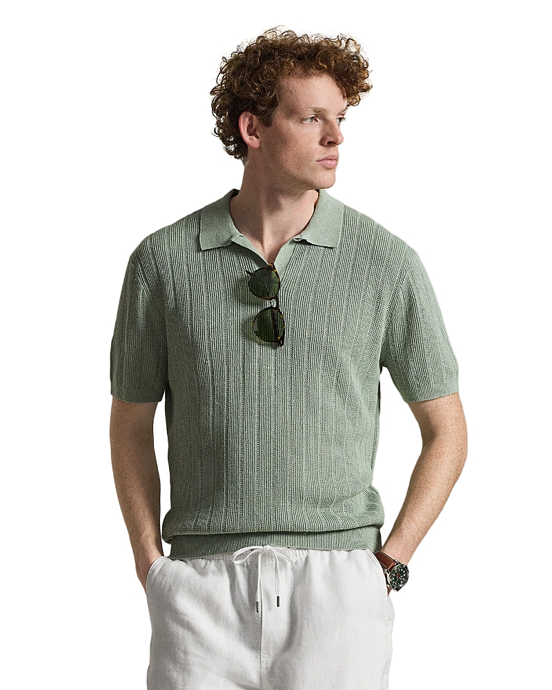 Polo Ralph Lauren Linen Johnny Collar Sweater Polo Shirt
