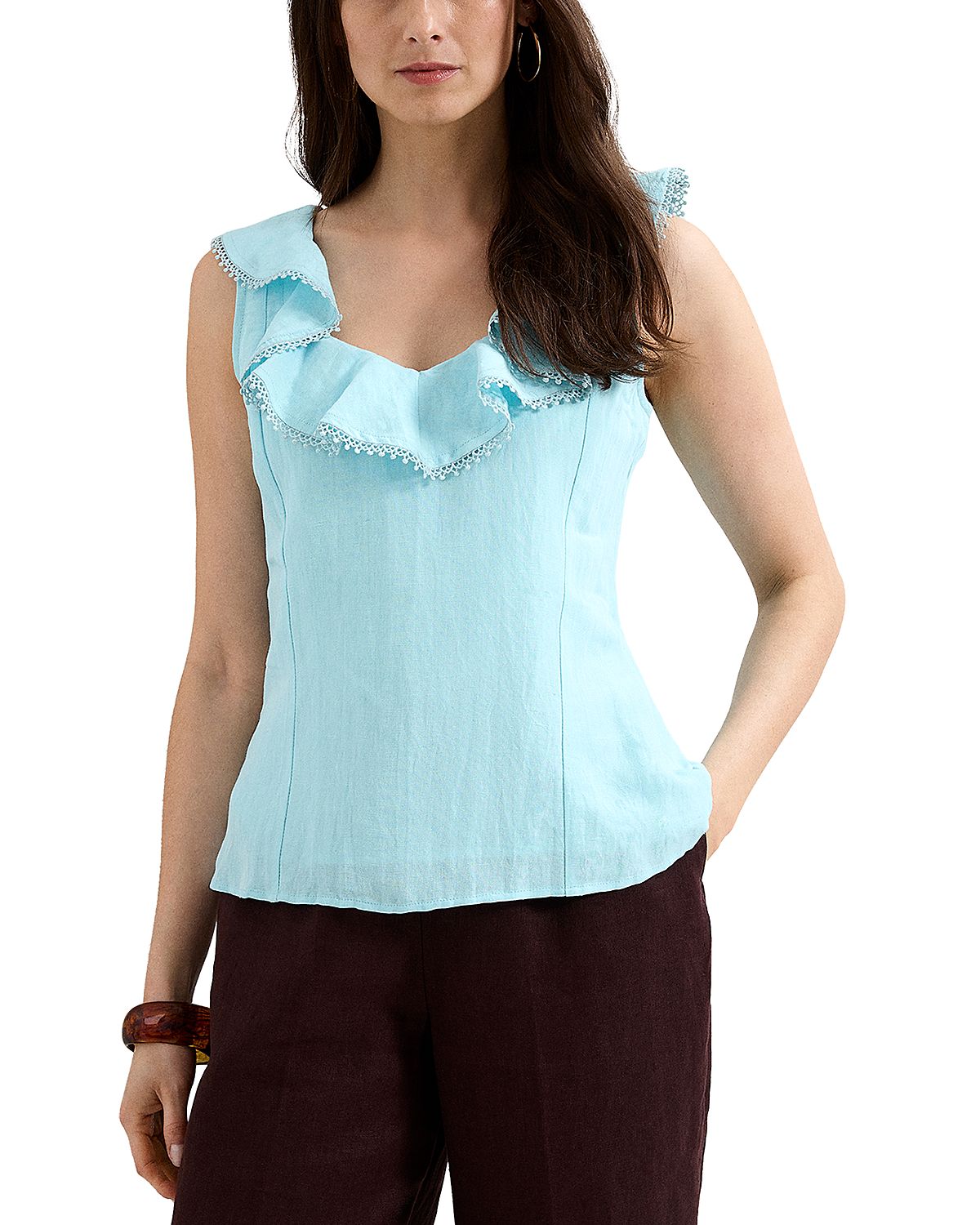 Phase Eight Rhona Ruffled Tank Top