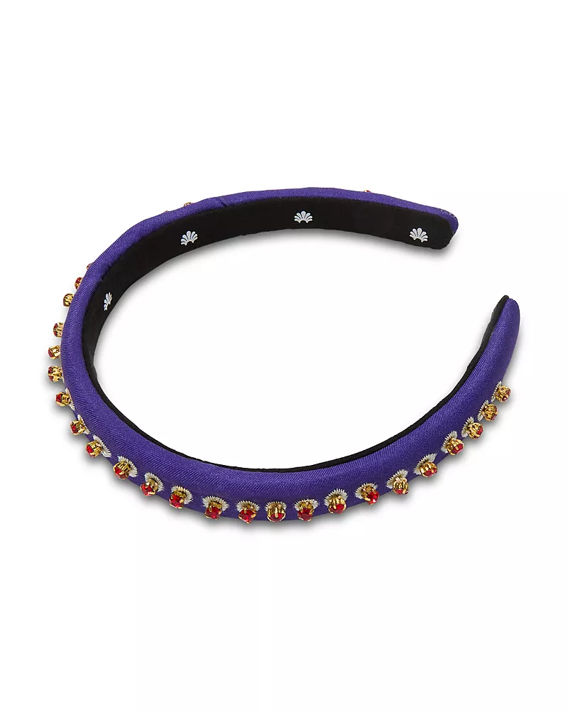 Lele Sadoughi The Met x Lele Lapis Gigi Embellished Denim Headband
