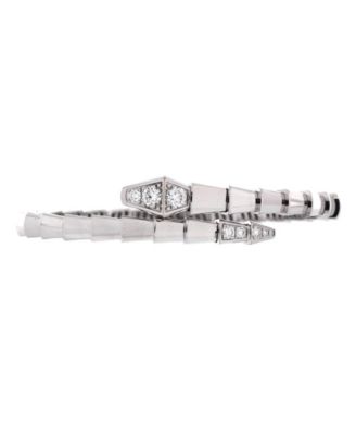  Small Serpenti Viper Bracelet 18K White Gold with Diamonds