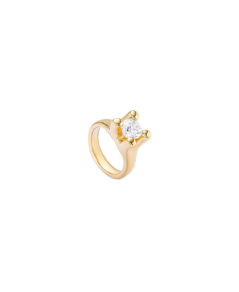 UNOde50 18K Gold-Plated Ring with White Cubic Zirconia