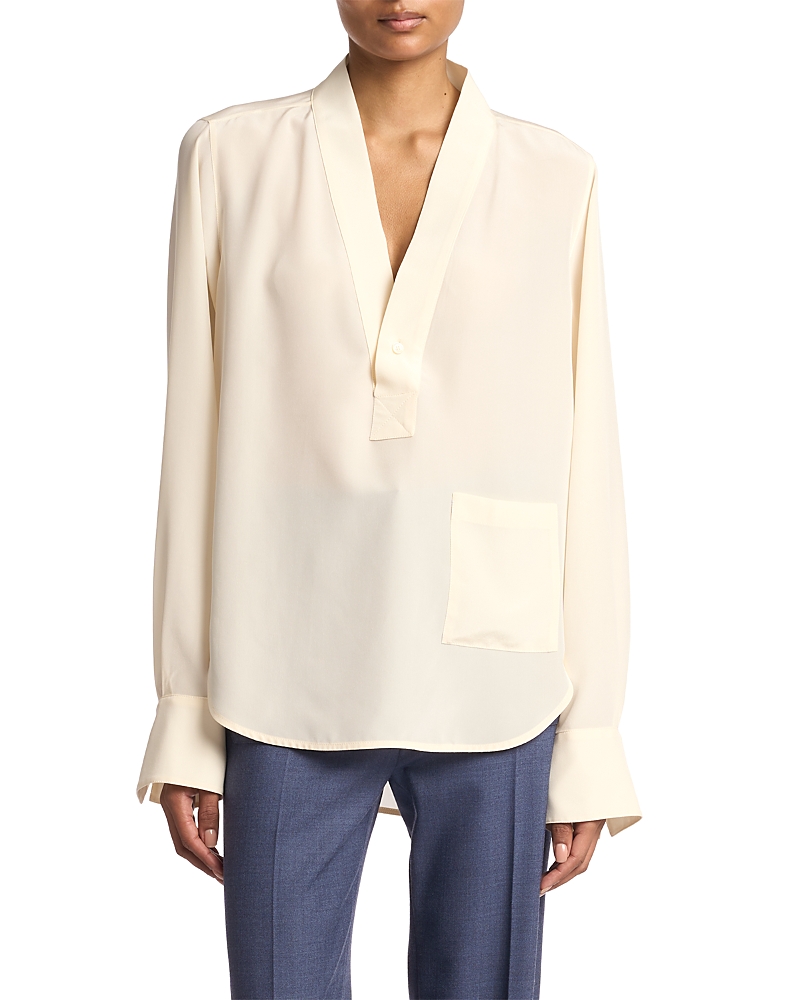 Victoria Beckham Silk V Neck Blouse