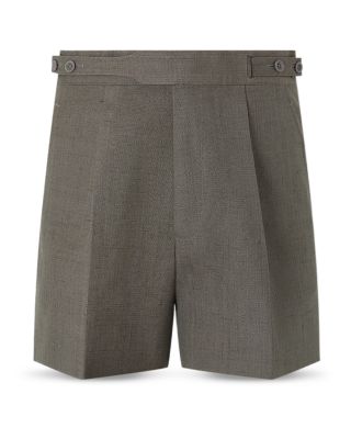 Zegna Belted X Silk Shorts In Brown