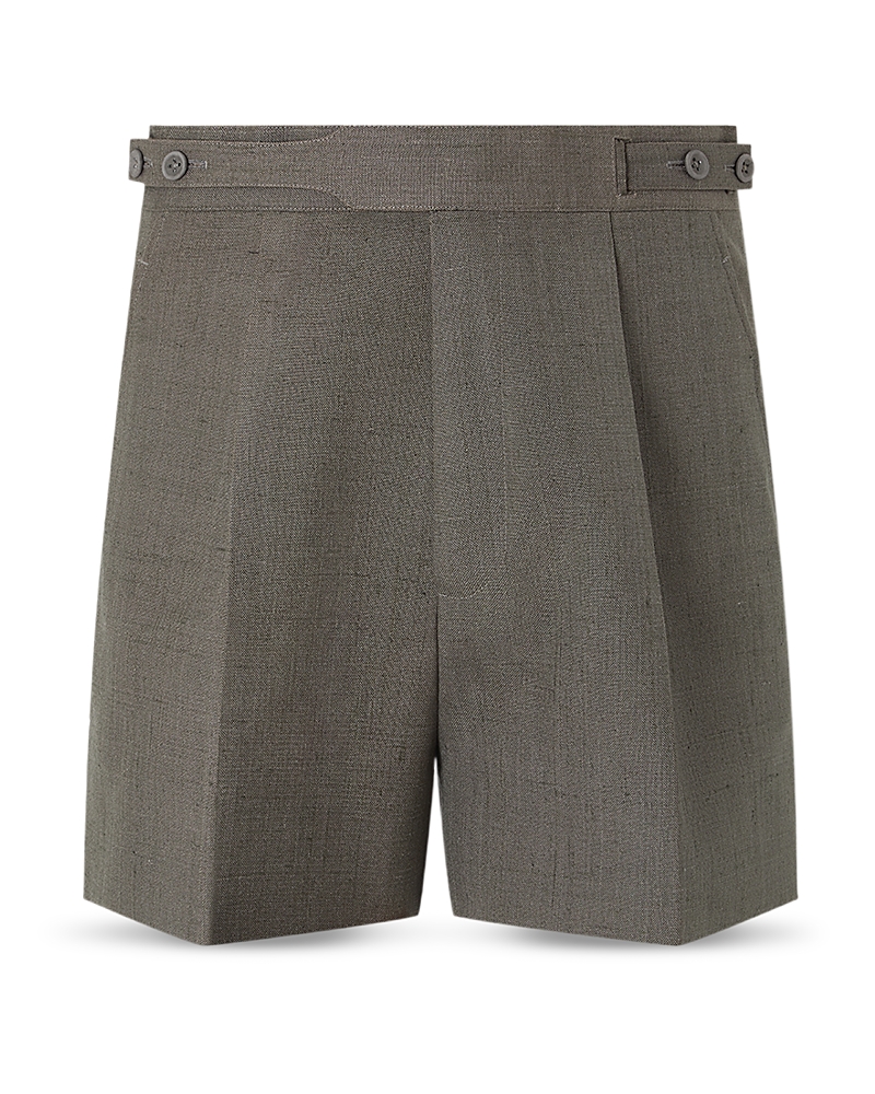 Zegna Belted X Silk Shorts In Brown