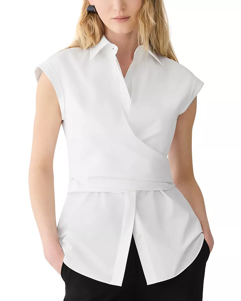 Lafayette 148 New York Tie Back Cap Sleeve Top