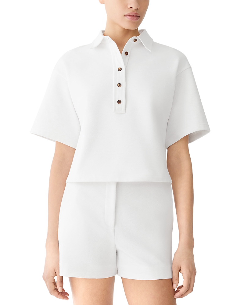 Lafayette 148 New York Cropped Polo Top