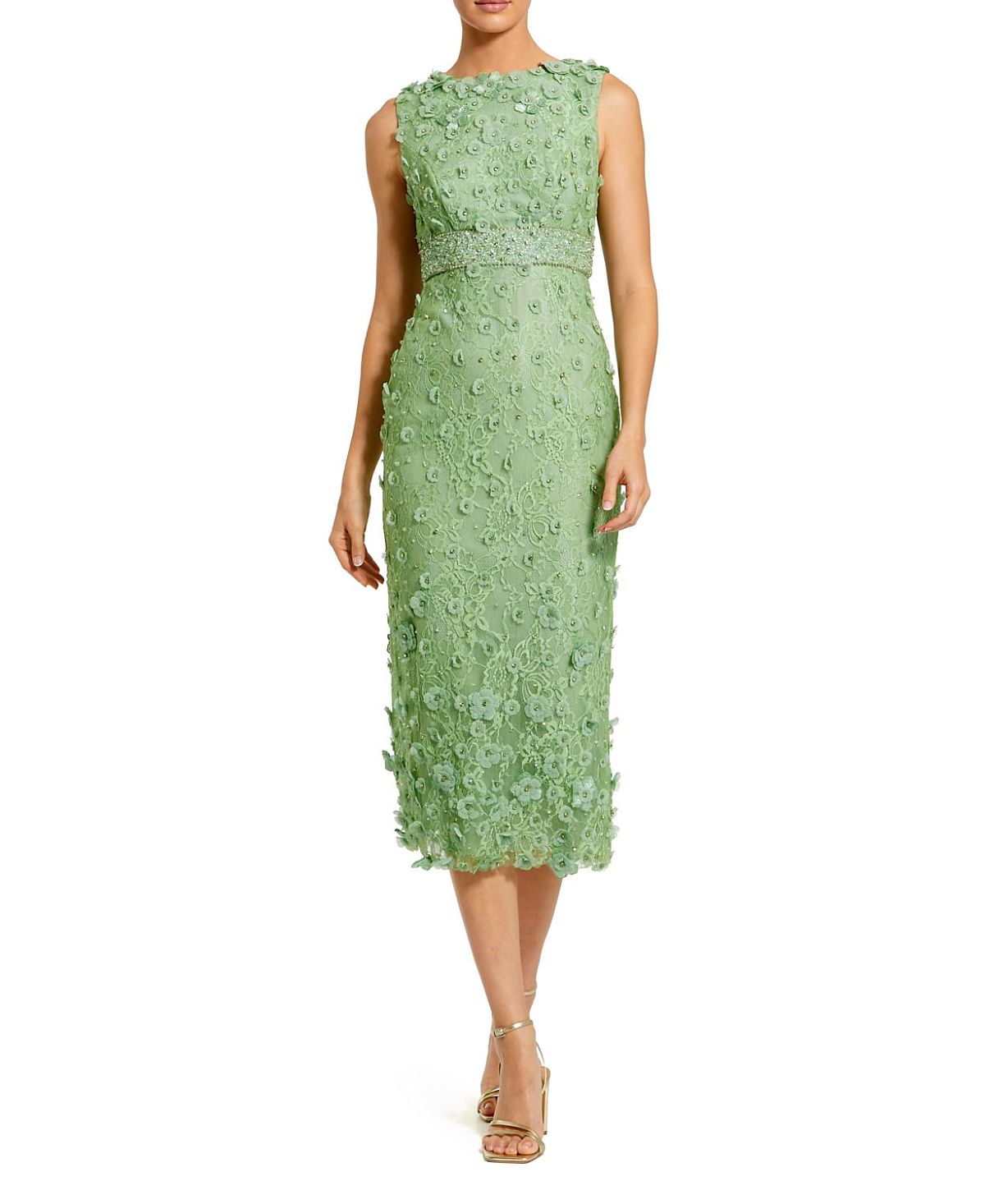 Mac Duggal Applique Midi Gown