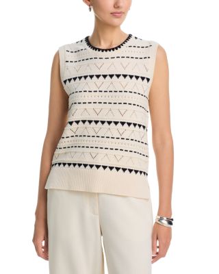 Pointelle Sleeveless Sweater