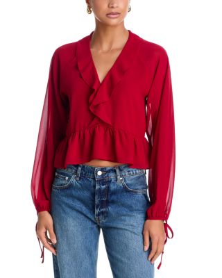 V Neck Long Sleeve Blouse - Exclusive