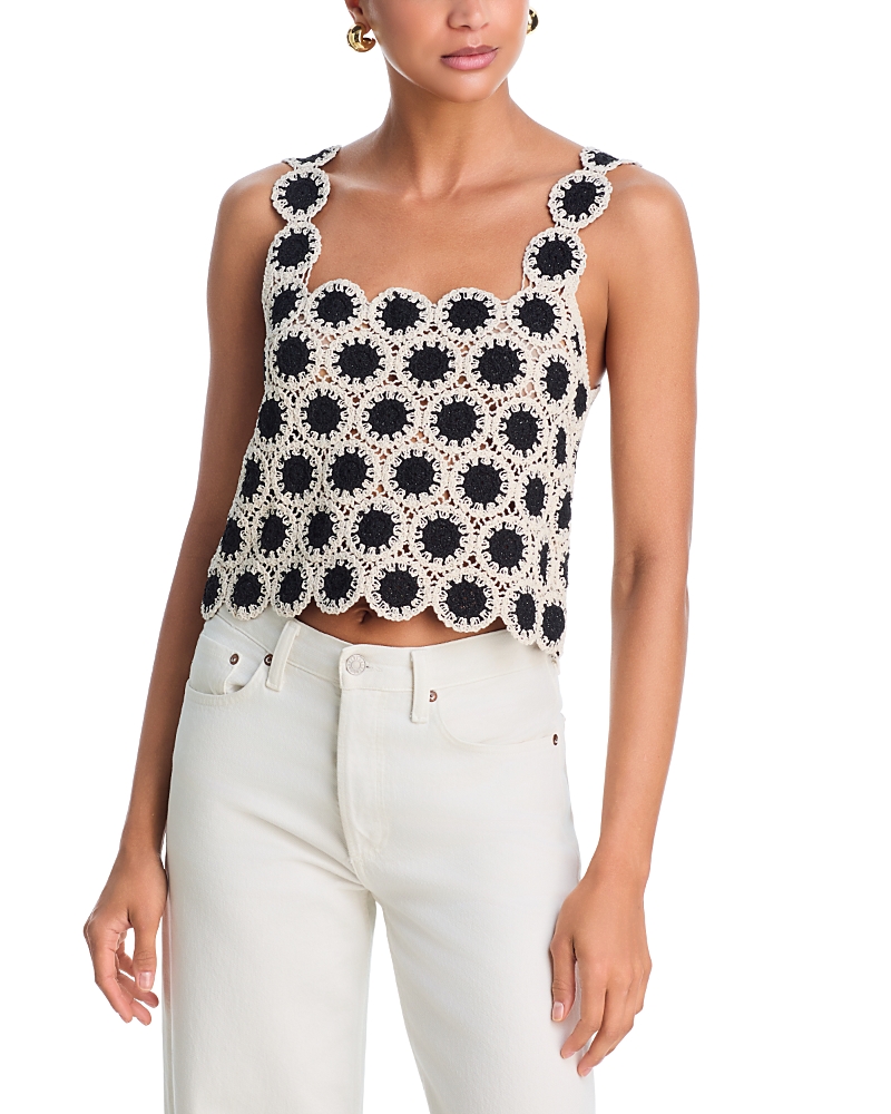 Aqua Circle Crochet Tank Top - Exclusive