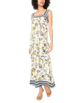 Smocked Back Square Neck Maxi Dress