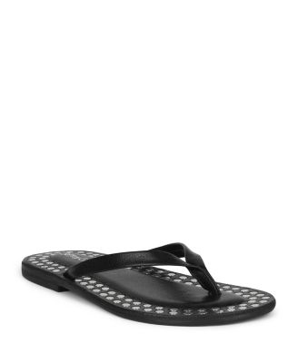 Women's Studded Flat Thong Sandals