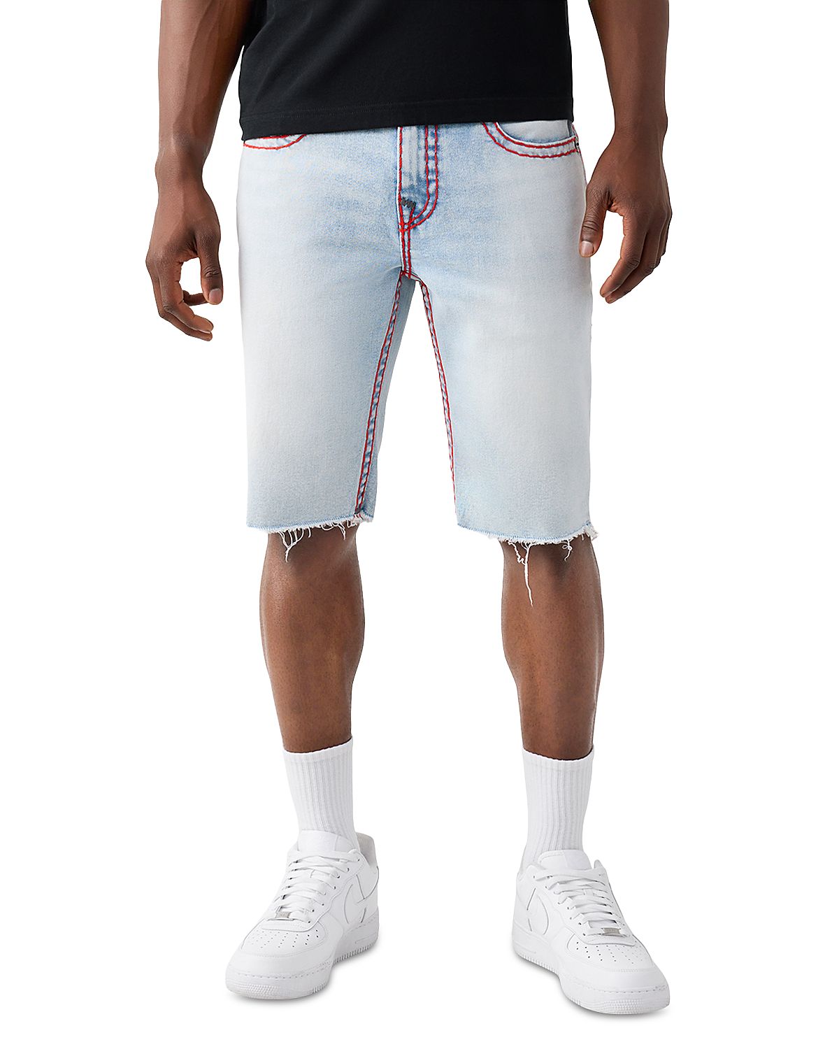 True Religion Ricky Super T 12 Frayed Shorts