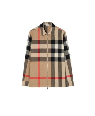  Check Wool Cotton Overshirt