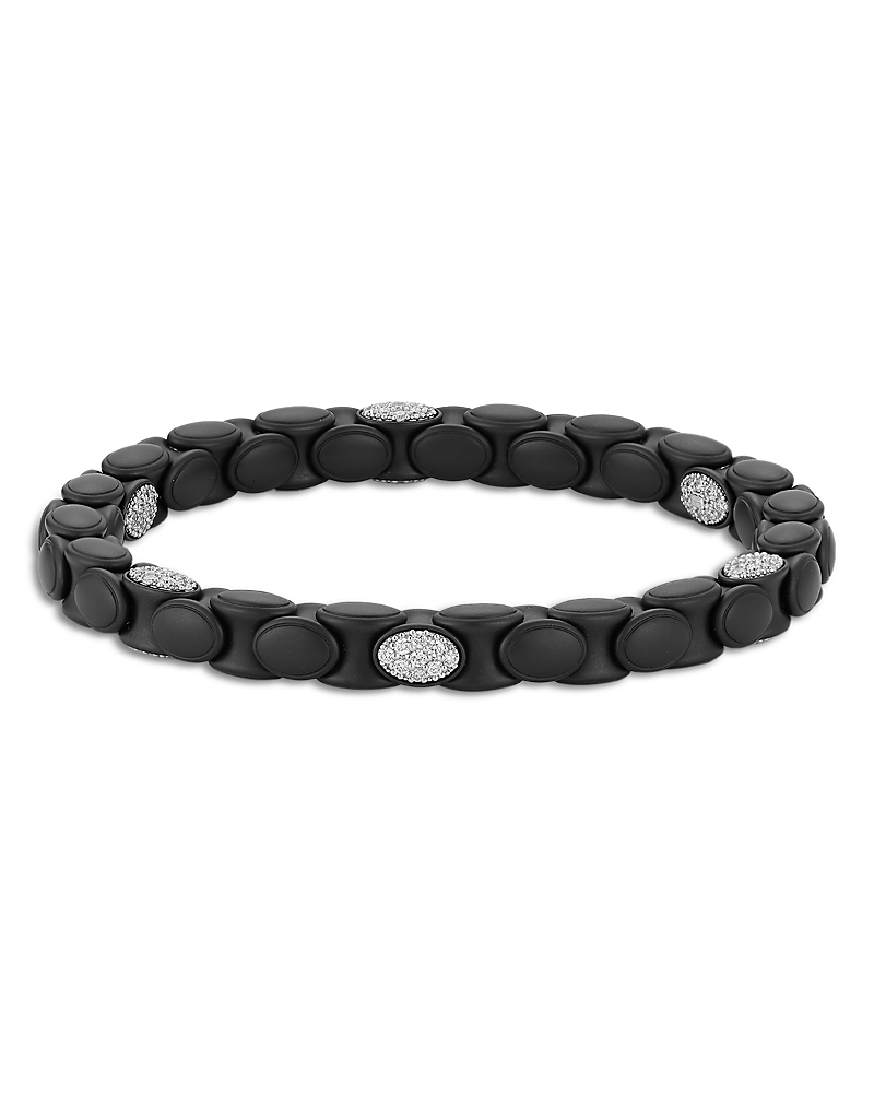 Demeglio 18K White Gold & Ceramic Diamond Anacondino Bracelet, 1.11 tcw