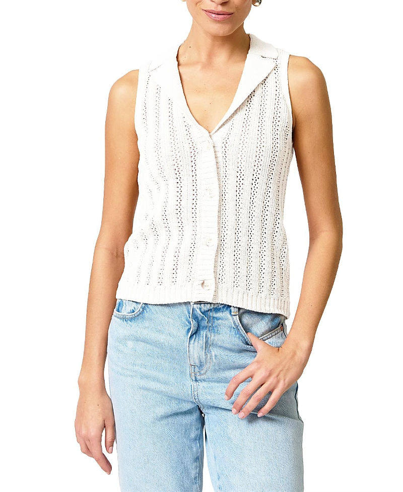 Central Park West Women's Francie Mesh Stitch Sleeveless Vest