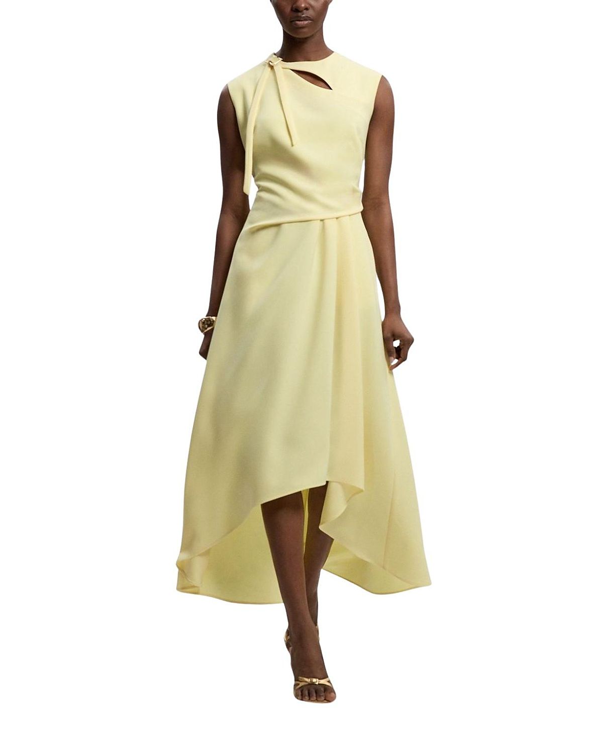 Karen Millen Tailored Drape Neck Midi Dress