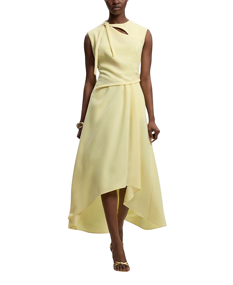 Karen Millen Tailored Drape Neck Midi Dress