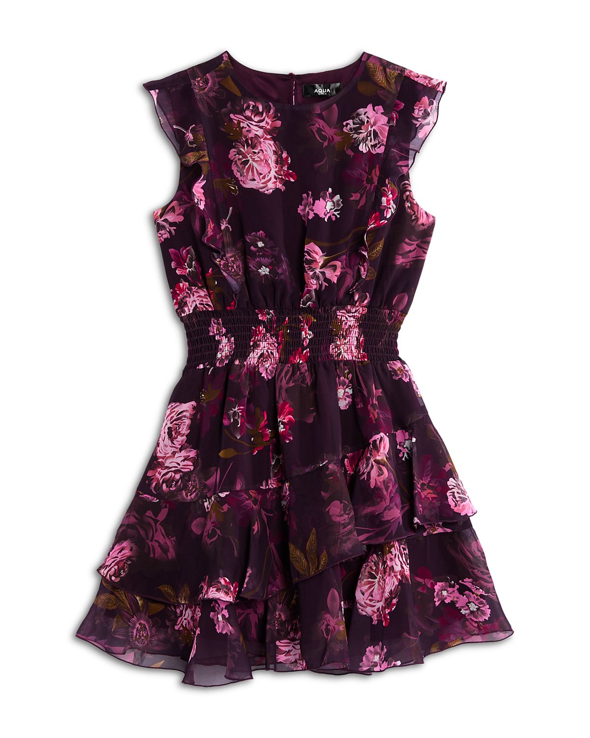 Aqua Girls' Ruffled Dress, Big Kid - Exclusive