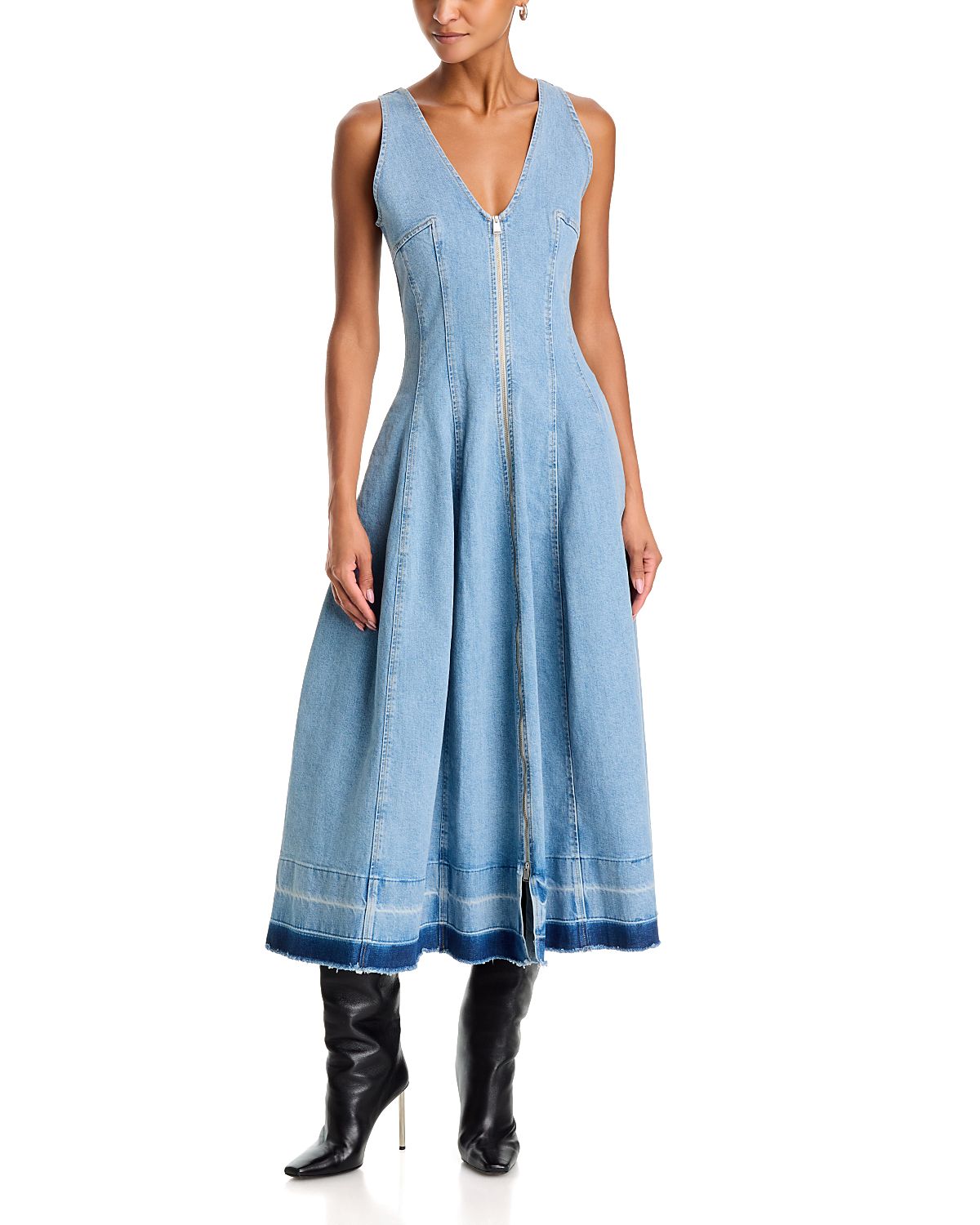Simkhai Arin Cotton Denim Midi Dress