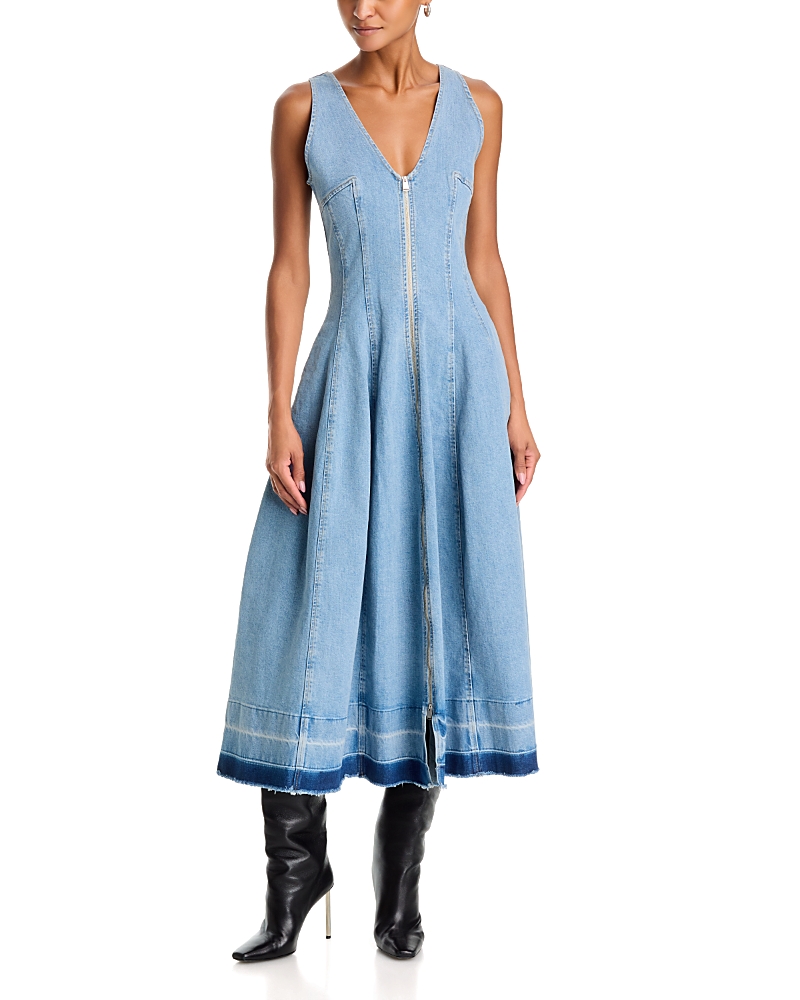 Simkhai Arin Cotton Denim Midi Dress