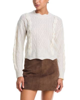 100% Cashmere Ribbon Crewneck Sweater - Exclusive