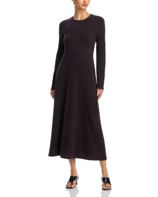 100% Cashmere Long Sleeve Midi Dress - Exclusive