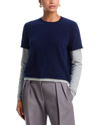 100% Cashmere Double Layer Crewneck Sweater - Exclusive