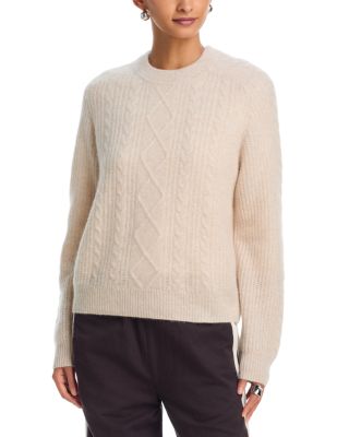 100% Cashmere Cable Knit Raglan Sleeve Sweater - Exclusive