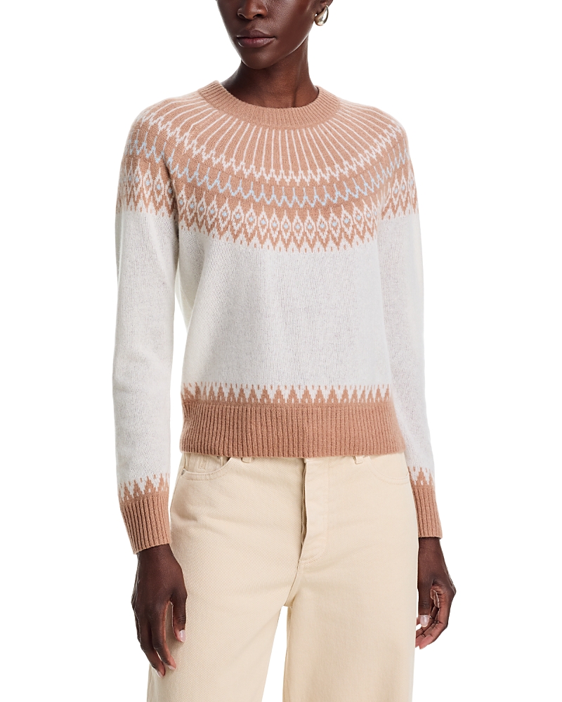 C by Bloomingdale's Cashmere Fair Isle Crewneck Cashmere Sweater - Exclusive