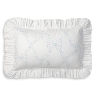 Garden Bow Ruffle Lumbar Throw Pillow