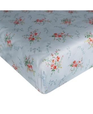 Liberty Fabric Garden Blooms Blue Fitted Sheet