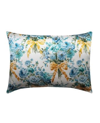 Coco & Wolf Liberty Fabric Bow Bouquet Gold Silk Pillowcase