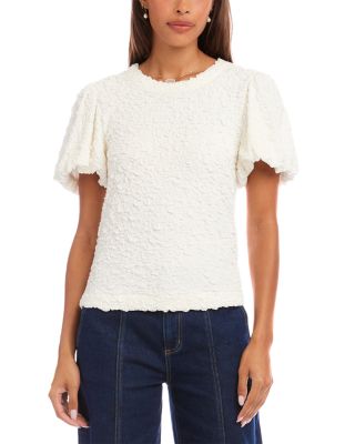 Karen Kane Puff Sleeve Textured Top