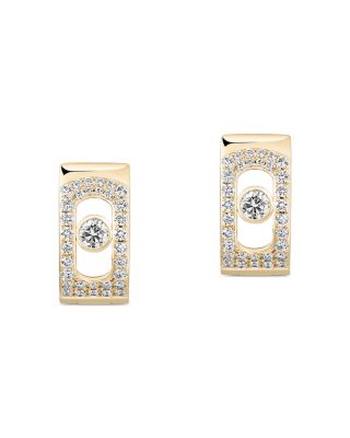 18K Gold Move Noa Diamond Pav&eacute; Hoop Earrings, 0.30 tcw