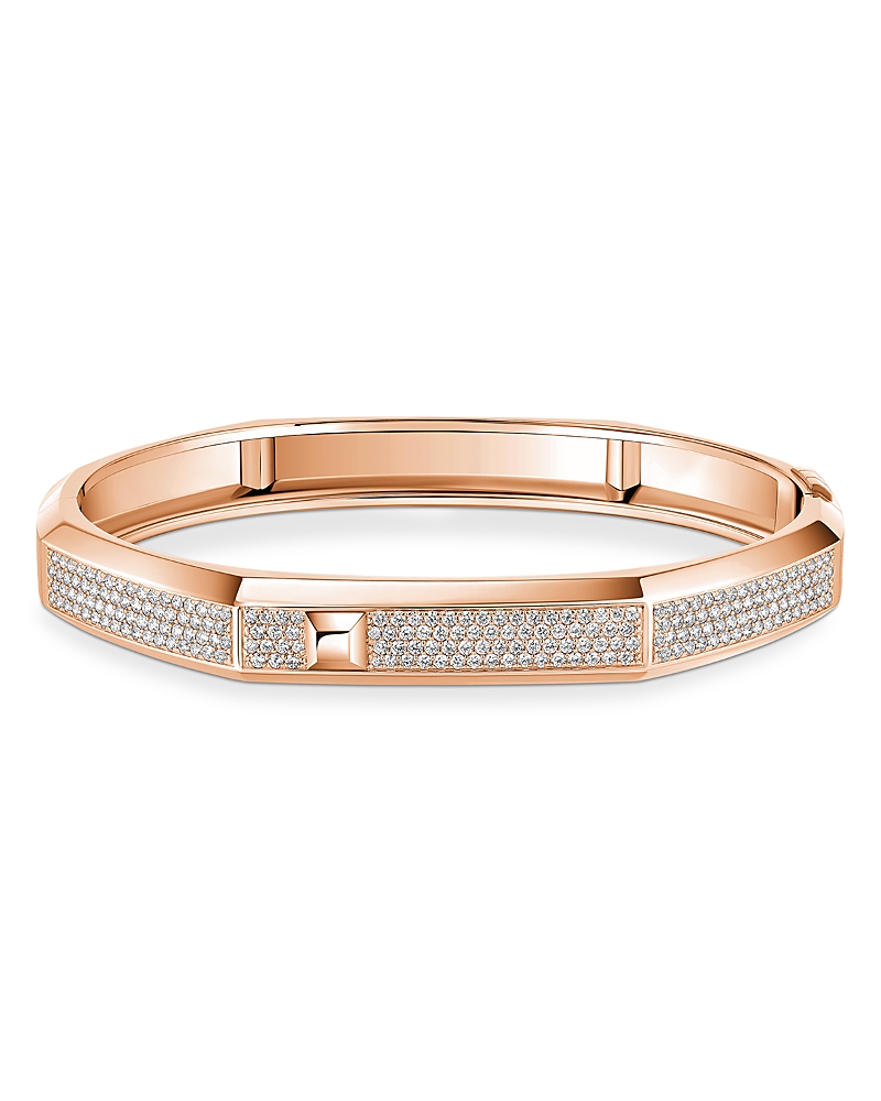 Messika 18K White Gold Diamond Moderniste Pave Bangle Bracelet