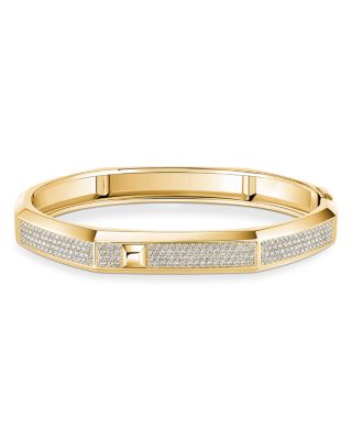 Messika 18K White Gold Diamond Moderniste Pave Bangle Bracelet