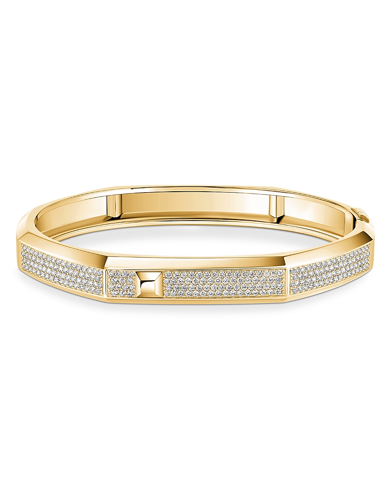 Messika 18K White Gold Diamond Moderniste Pave Bangle Bracelet