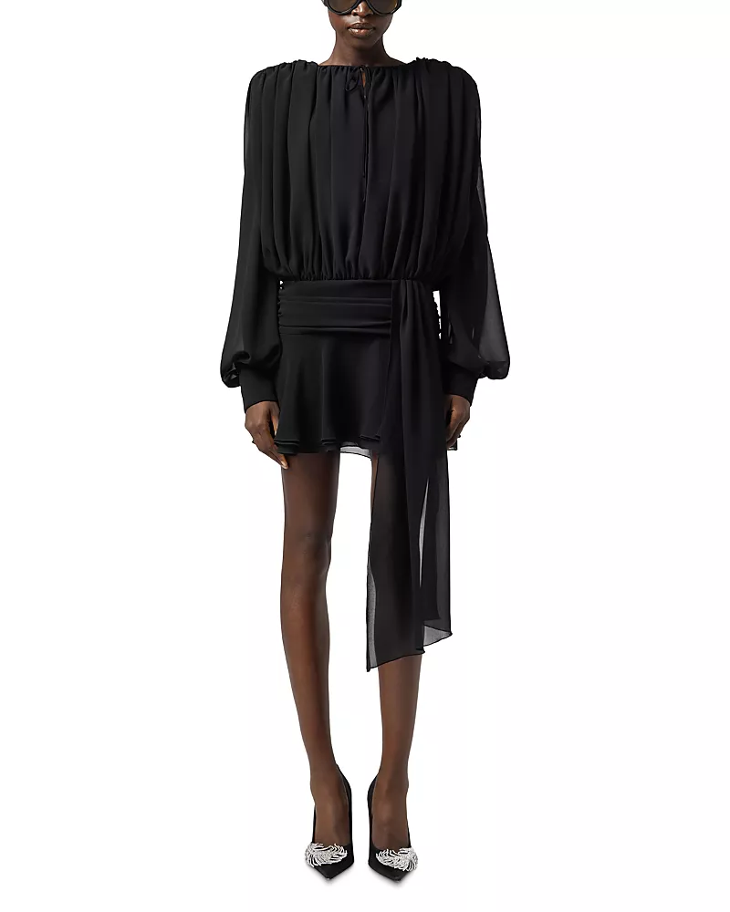 Giuseppe Di Morabito Blouson Silk Mini Dress