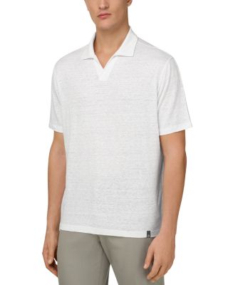 Boggi Milano Stretch Linen Jersey Polo Shirt