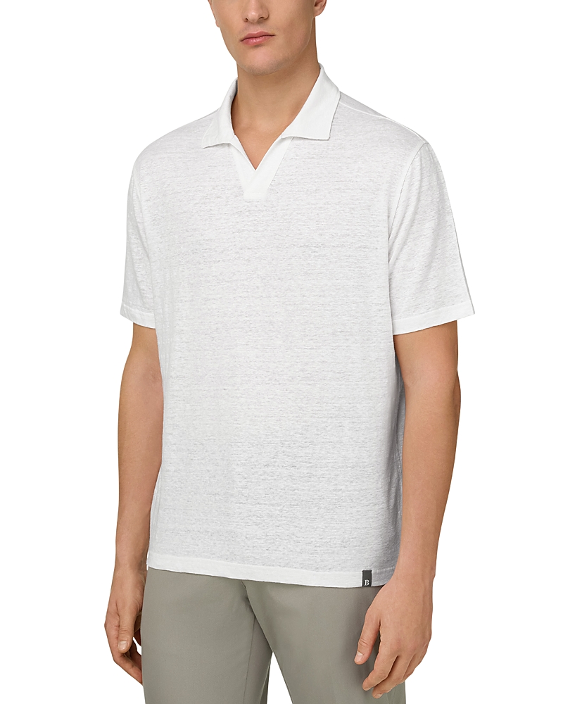 Boggi Milano Stretch Linen Jersey Polo Shirt