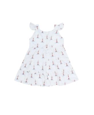  Girl's Lighthouse Print Ruffle Dress - Baby