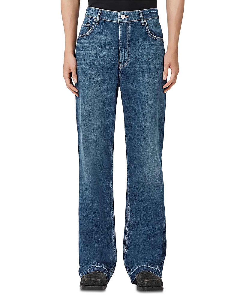 Allsaints Flint Bootcut Jeans in Mid Indigo