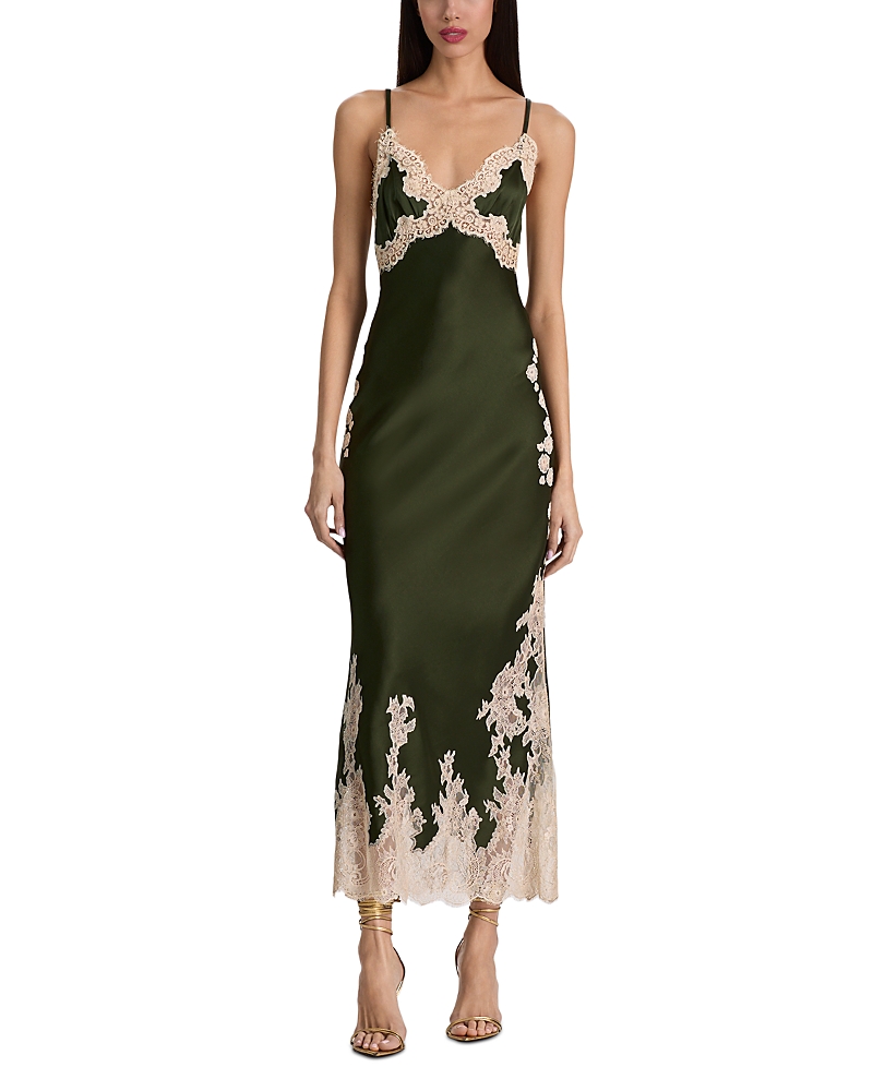 Alice and Olivia Julietta Lace Trim Slip Dress