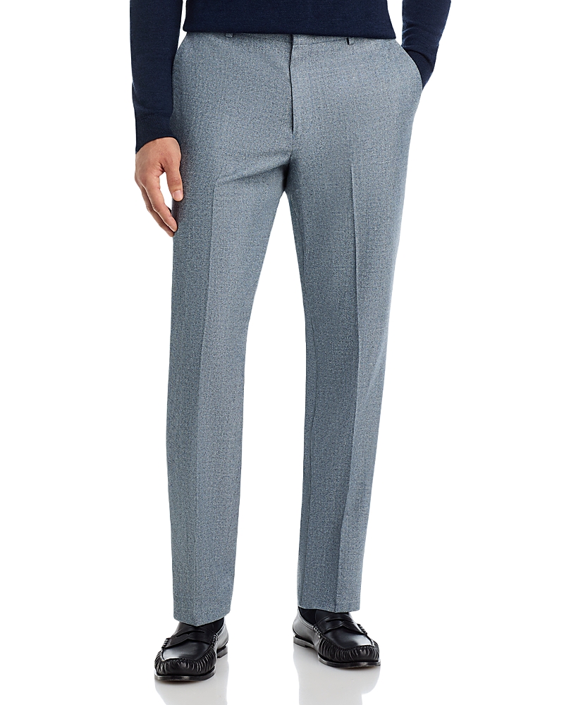 Vince Wool, Silk & Linen Melange Brushed Regular Fit Suit Pants