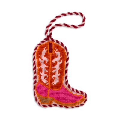 Cowboy Boot Needlepoint Ornament