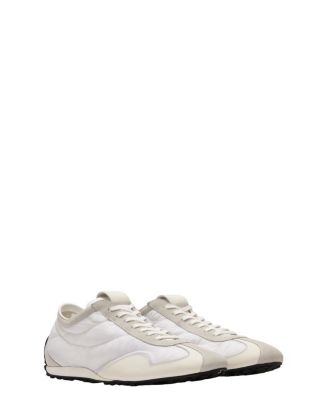  Men's Racing Low Trainers in Nylon and Leather